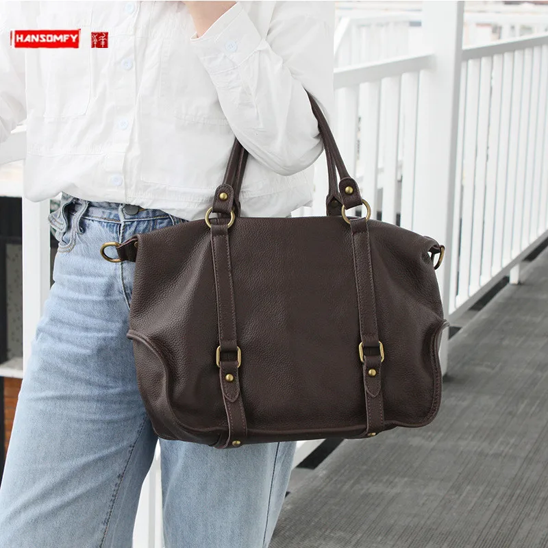 Soft Genuine Leather Women's Bag 2022 Fashion First Layer Cowhide Casual Messenger Shoulder Bag Female Portable Tote Bags
Soft Genuine Leather Women's Bag 2022 Fashion First Layer Cowhide Casual Messenger Shoulder Bag Female Portable Tote Bags