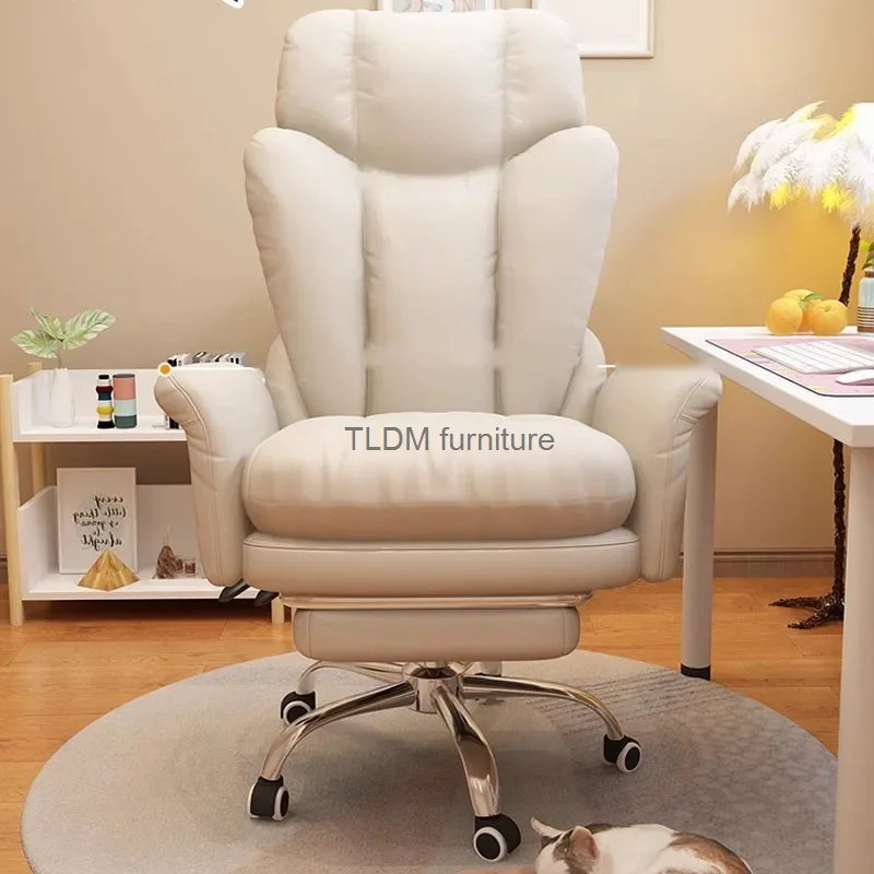 Recliner Designer Office Chair Padding Comfortable High Back Ergonomic Office Chair Swivel Footrest Silla Gamer Office Furniture
Recliner Designer Office Chair Padding Comfortable High Back Ergonomic Office Chair Swivel Footrest Silla Gamer Office Furniture