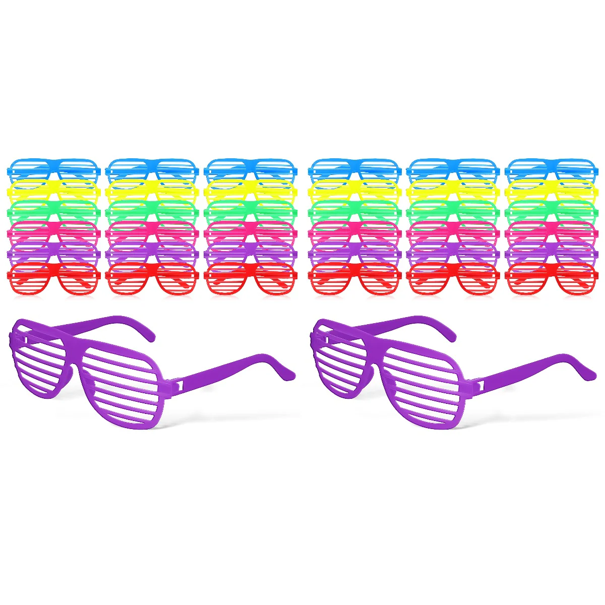 36 Pcs Party Glasses Eyewear Accessories Neon Color Sunglasses Stay Puts for Kids Dress Costume Shutter Shades Plastic Frame
36 Pcs Party Glasses Eyewear Accessories Neon Color Sunglasses Stay Puts for Kids Dress Costume Shutter Shades Plastic Frame
