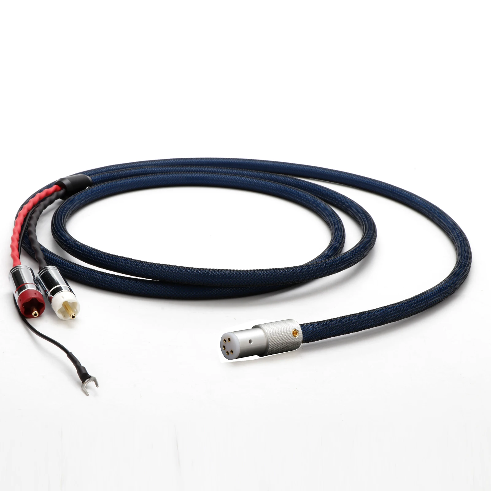 Audio Phono Tonearm Cable 5Pin DIN to 2RCA With U spade Ground Wire core pure copper OFC Plated Silver shield RCA
Audio Phono Tonearm Cable 5Pin DIN to 2RCA With U spade Ground Wire core pure copper OFC Plated Silver shield RCA