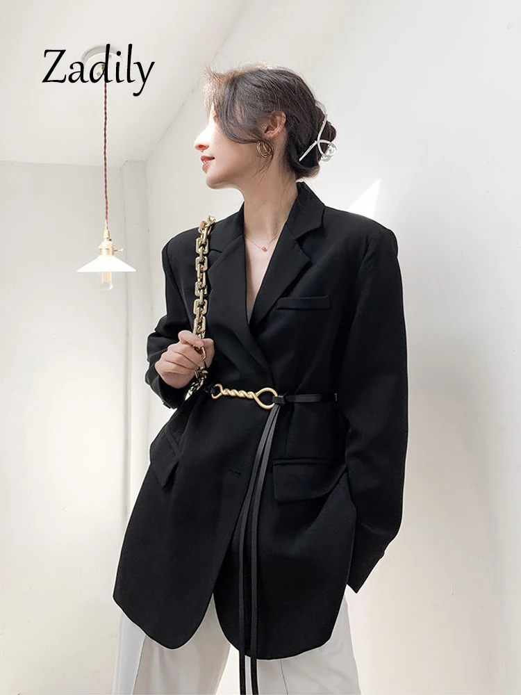 Zadily 2024 Spring New In Office Lady Women Black Blazer Minimalist Belt Loose Suit Blazer Work Female Winter Clothing Coat
Zadily 2024 Spring New In Office Lady Women Black Blazer Minimalist Belt Loose Suit Blazer Work Female Winter Clothing Coat