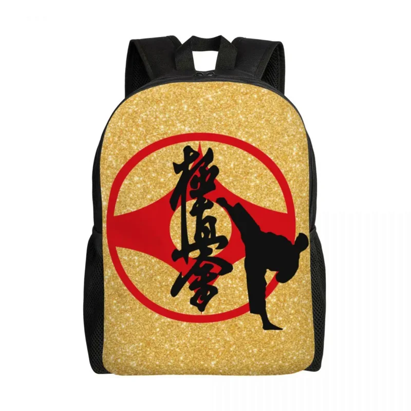 

Custom Kyokushi Karate Backpacks Women Men Casual Bookbag for School College Martial Arts Bags