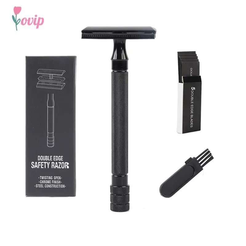 Classic Mens Shaving Adjustable Safety Shaving Razor sharp With Small Brush & 5Blades Double Edge straight razor for men
Classic Mens Shaving Adjustable Safety Shaving Razor sharp With Small Brush & 5Blades Double Edge straight razor for men