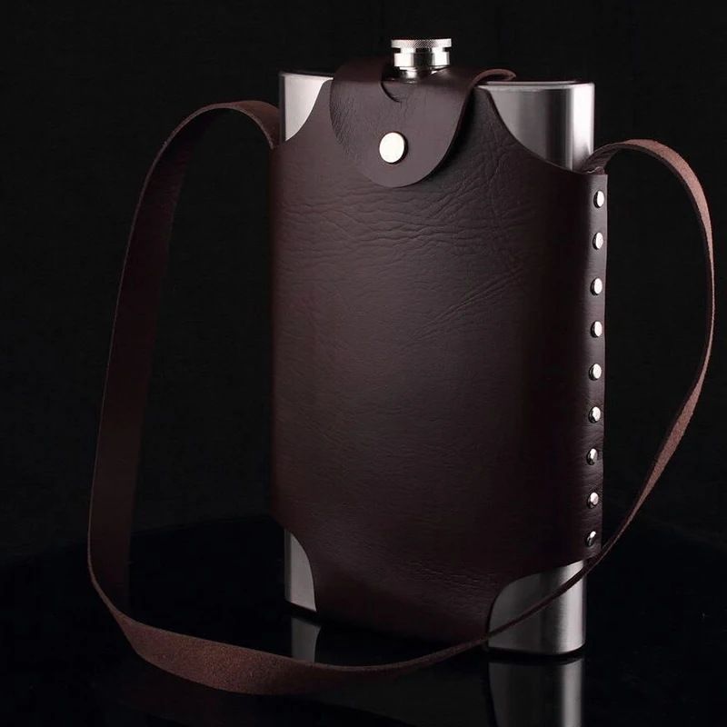 Big 64OZ/1800ML Outdoor Portable Flagon Wine Pot Stainless Steel Bottle Hip Flask With Leather Cover Bag
Big 64OZ/1800ML Outdoor Portable Flagon Wine Pot Stainless Steel Bottle Hip Flask With Leather Cover Bag
