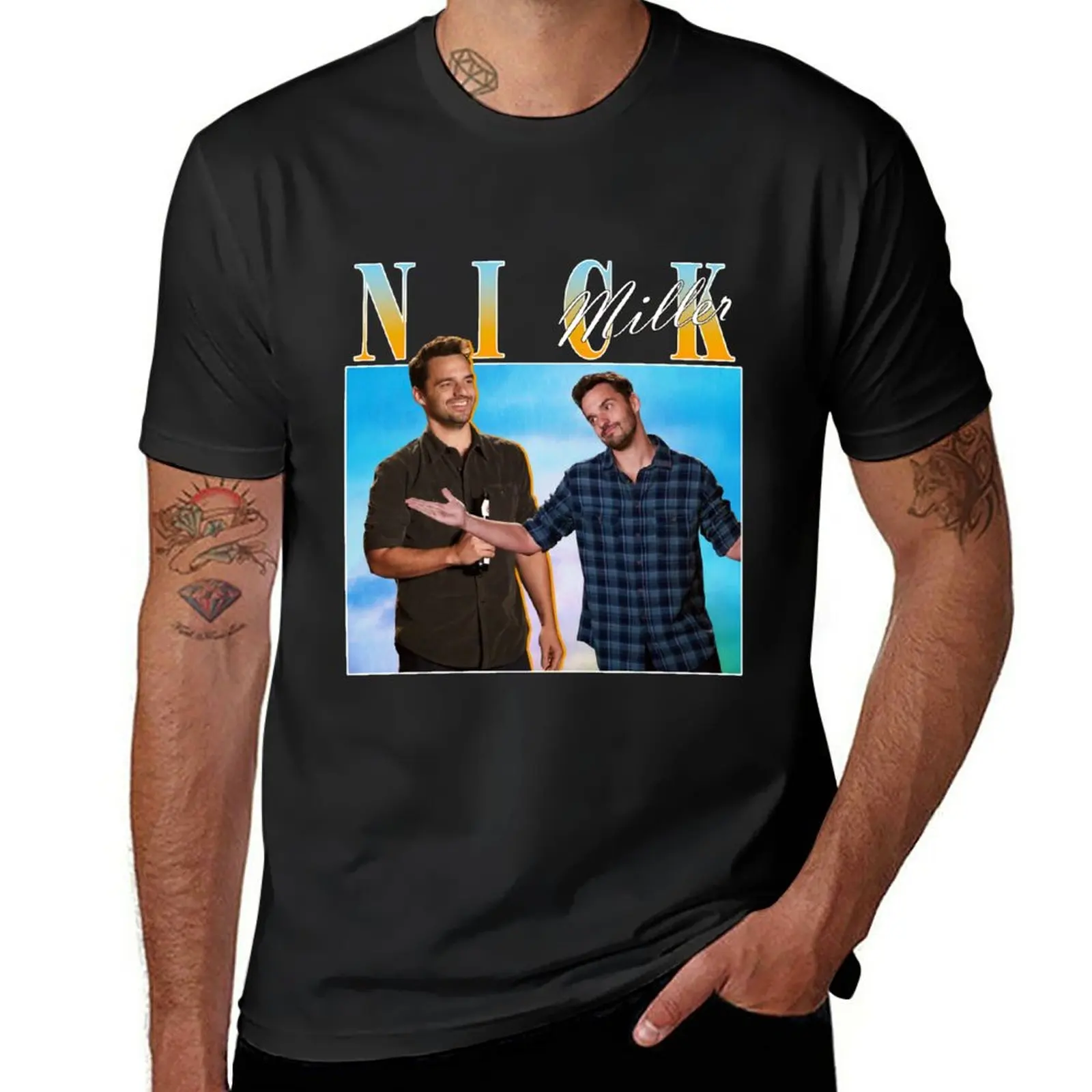 NICK MILLER Homage Tee T-Shirt customs design your own blacks workout shirts for men
NICK MILLER Homage Tee T-Shirt customs design your own blacks workout shirts for men