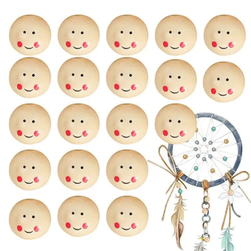 Wooden Beads For Crafts Smile Face Polished Round Beads With Hole Parent-Child Interaction Toys For Bookmarks Hairbands Clothes
Wooden Beads For Crafts Smile Face Polished Round Beads With Hole Parent-Child Interaction Toys For Bookmarks Hairbands Clothes