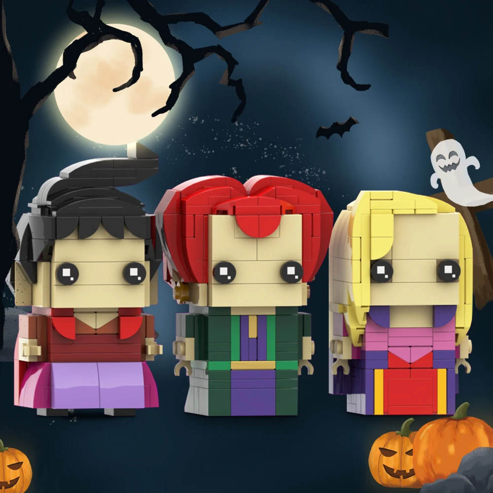 Moc Sanderson Sisters Brickheadz Building Blocks Movies Hocused Pocused 21341 DIY Model Bricks Sets Kids Toys Gift Adult
Moc Sanderson Sisters Brickheadz Building Blocks Movies Hocused Pocused 21341 DIY Model Bricks Sets Kids Toys Gift Adult
