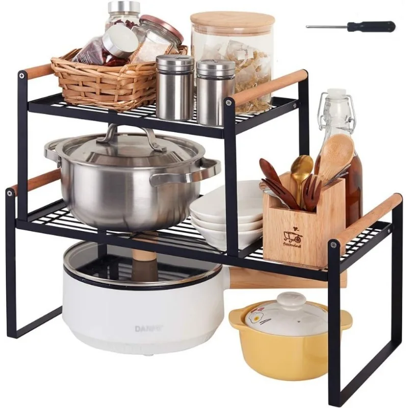 2Pack Countertop Organizer, Cupboard Stand Spice Rack, Cabinet Pantry Shelf, Stackable Wide Counter, Organization and Storage
2Pack Countertop Organizer, Cupboard Stand Spice Rack, Cabinet Pantry Shelf, Stackable Wide Counter, Organization and Storage