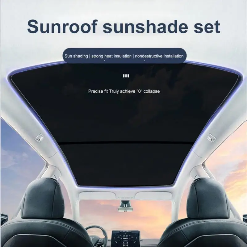 

Upgrade Sun Shades Glass Roof Sunshade for Tesla Model 3 2023 2022 Front Rear Sunroof Windshield Skylight UV Blind Shading Net