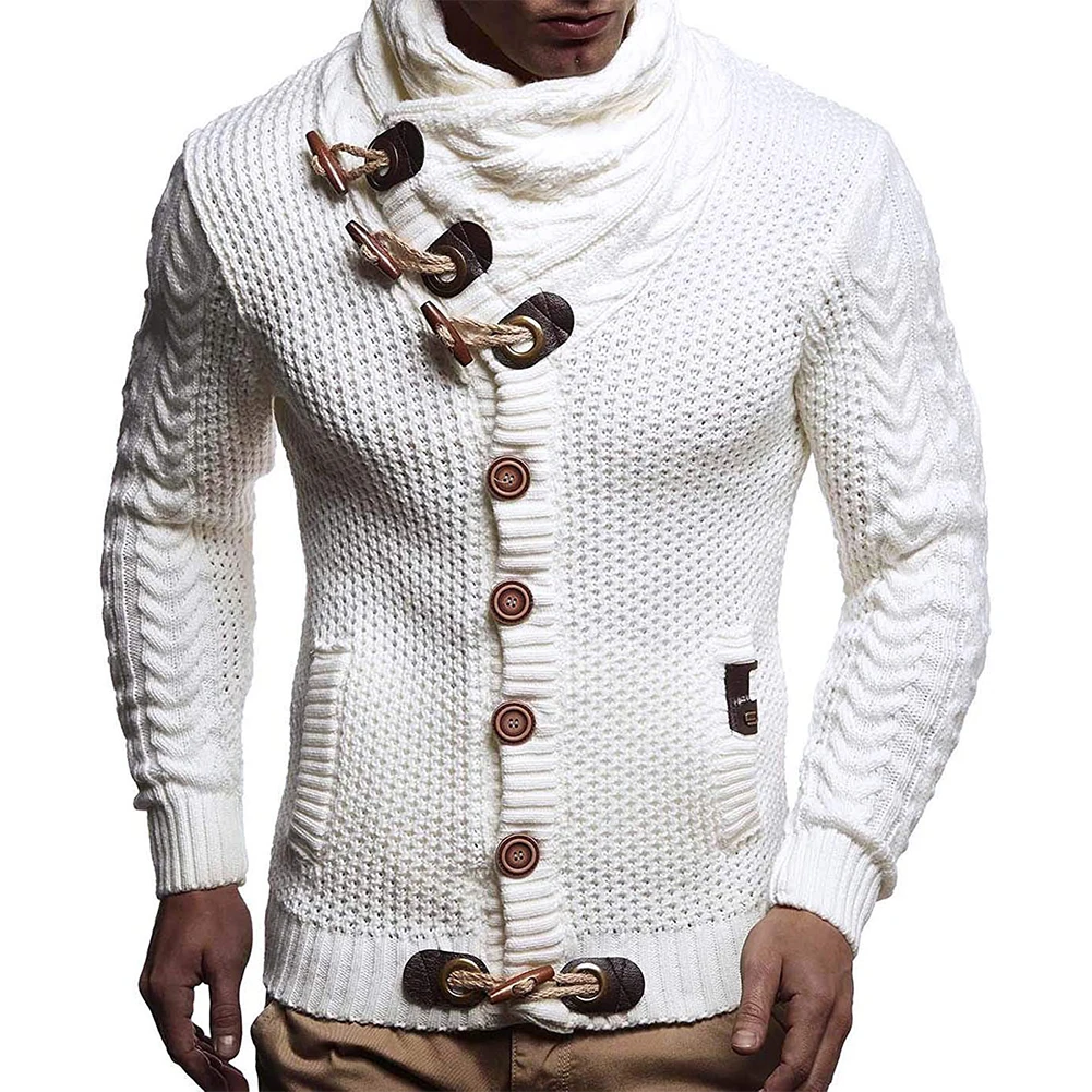 Men Winter Warm Thickened Knitted Long Sleeve High Neck Sweater Pullover Slim Fit Sweater Outwear Single Breasted Men's Cardigan
Men Winter Warm Thickened Knitted Long Sleeve High Neck Sweater Pullover Slim Fit Sweater Outwear Single Breasted Men's Cardigan