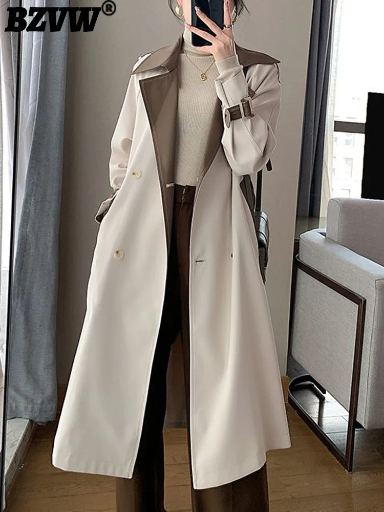 BZVW Contrast Color Fake Two Piece Office Lady Designer Windbreaker Coat Women's 2023 Autumn New Trend Mid-length Jacket Female
BZVW Contrast Color Fake Two Piece Office Lady Designer Windbreaker Coat Women's 2023 Autumn New Trend Mid-length Jacket Female