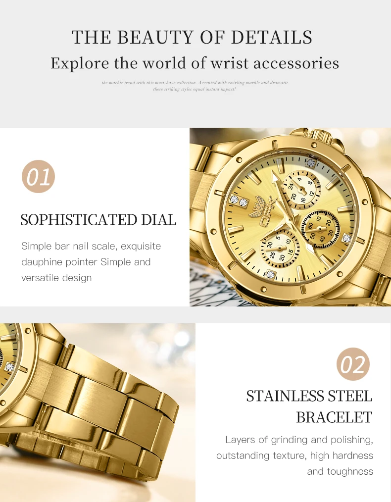OPK Quartz Watch for Women Multi functional Dial Stainless steel Strap Ladies Hand Clock OPK Quartz Watch for Women Multi functional Dial Stainless steel Strap Ladies Hand Clock