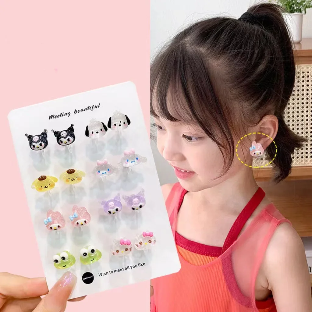 Sanrio Hello Kitty Kawaii Silver Needle Ear Studs Anime Cinnamoroll Melody Kuromi Cute Cartoon Small Earrings Accessories Gift
Sanrio Hello Kitty Kawaii Silver Needle Ear Studs Anime Cinnamoroll Melody Kuromi Cute Cartoon Small Earrings Accessories Gift