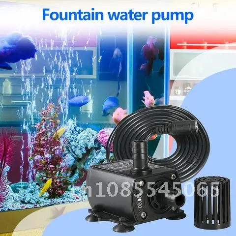 

300L/h Flow Rate Mini DC 12V Brushless Motor Pump Fountain Aquarium Pond Fish Tank Pool Circulating Submersible Water Pump