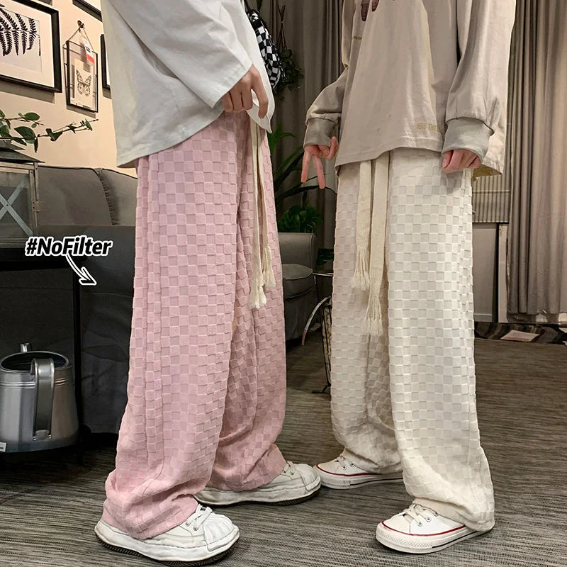 Straight Wide Leg Knitted Sweatpants Men's Spring Autumn Solid Color Plaid Casual Pants Sports Trend Classic All-match Trousers
Straight Wide Leg Knitted Sweatpants Men's Spring Autumn Solid Color Plaid Casual Pants Sports Trend Classic All-match Trousers