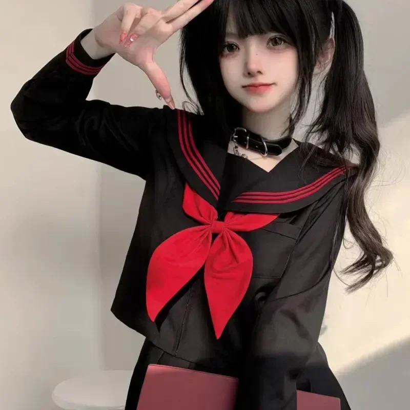 School Women S-2XL Basic Sailor Black Japanese Navy Girl Uniform Girl Uniform Costume Cartoon Sailor Sets Suit Costume Navy
School Women S-2XL Basic Sailor Black Japanese Navy Girl Uniform Girl Uniform Costume Cartoon Sailor Sets Suit Costume Navy