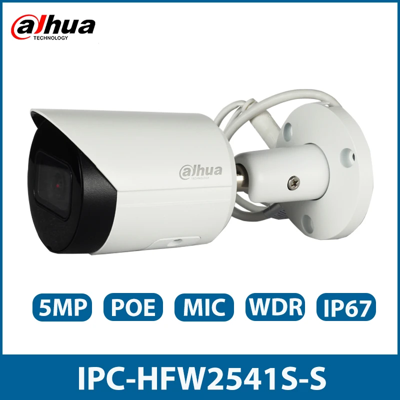 Dahua IP Camera 5MP IR Fixed-focal Bullet WizSense Network Camera Security Protection ONVIF Abnormality Detection IPC-HFW2541S-S
Dahua IP Camera 5MP IR Fixed-focal Bullet WizSense Network Camera Security Protection ONVIF Abnormality Detection IPC-HFW2541S-S