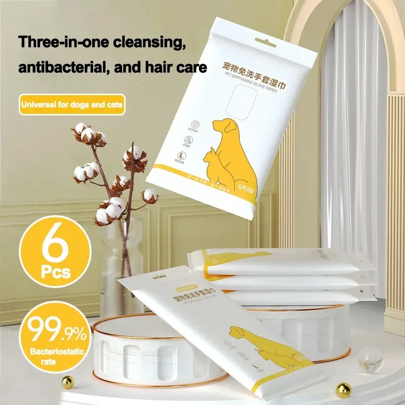 Disposable Cleaning Wipes Gloves for Pets, Antibacterial, No-wash, Cats, Dogs, Puppy, Kitten, Cleaning Supplies, 6Pcs
Disposable Cleaning Wipes Gloves for Pets, Antibacterial, No-wash, Cats, Dogs, Puppy, Kitten, Cleaning Supplies, 6Pcs