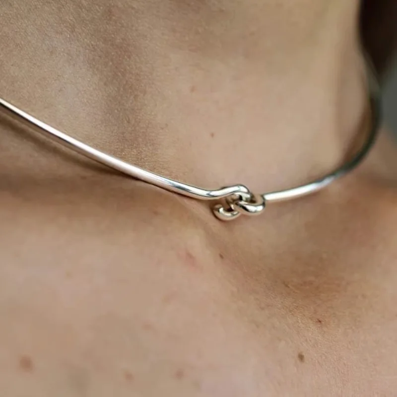 New Arrival 925 Sterling Silver Line Geometry Hook Necklace for Women Girl Asymmetry Minimalism Choker Jewelry Gift Dropshipping
New Arrival 925 Sterling Silver Line Geometry Hook Necklace for Women Girl Asymmetry Minimalism Choker Jewelry Gift Dropshipping
