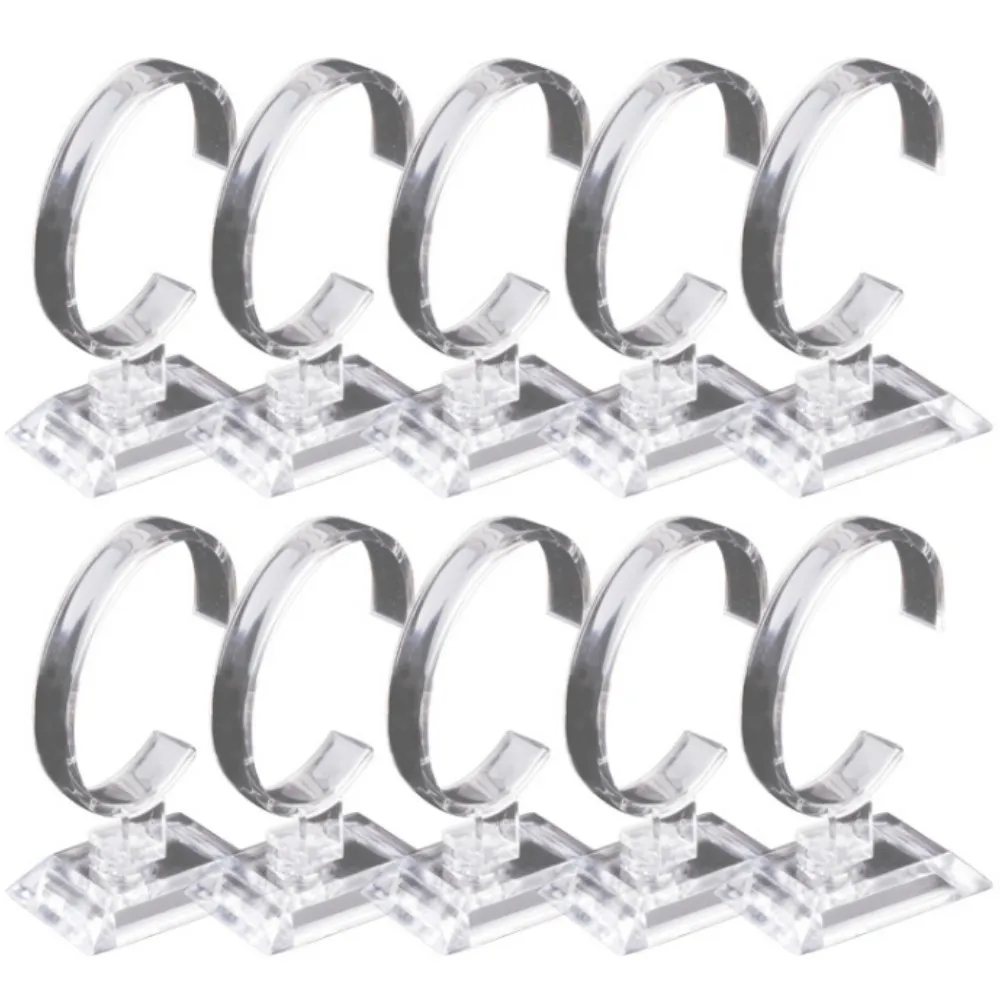 

10pcs C-Type Clear Watch Bracelet Bangle Display Holder Stand Rack Retail Shop Acrylic Showcase Brazaletes Jewelry Rack