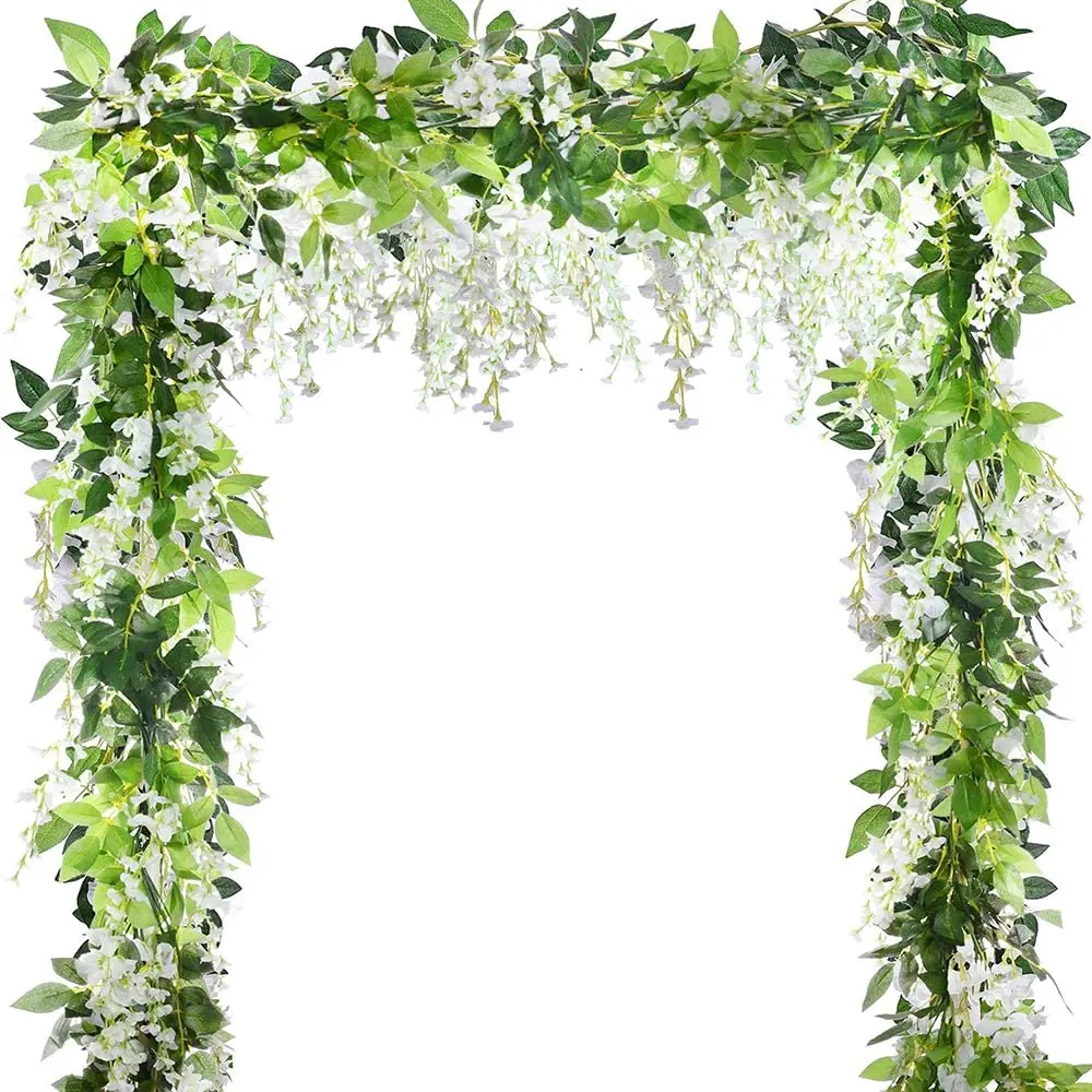 5pcs 33ft Artificial Silk Wisteria Ivy Garland Vine Artificial Flowers Hanging Plants Vines Greenery Fake Leaf Garland
5pcs 33ft Artificial Silk Wisteria Ivy Garland Vine Artificial Flowers Hanging Plants Vines Greenery Fake Leaf Garland