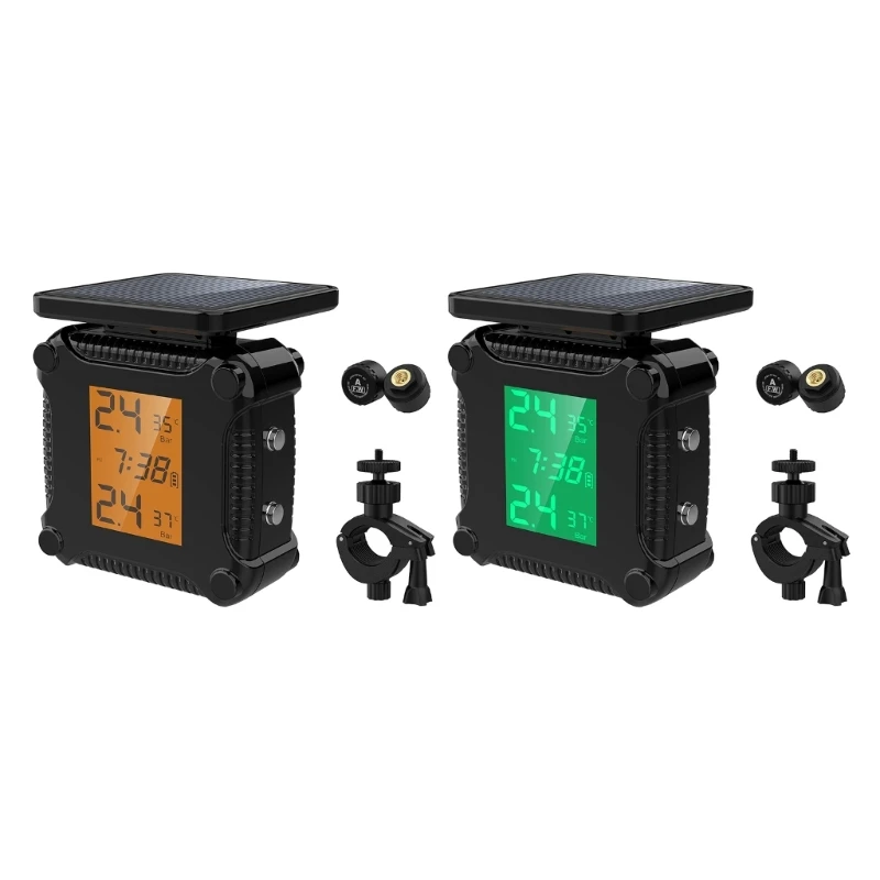 50JA Wireless Tire Pressure Monitoring System for Motorcycles with 2 Temperature Monitoring Alarm System
50JA Wireless Tire Pressure Monitoring System for Motorcycles with 2 Temperature Monitoring Alarm System