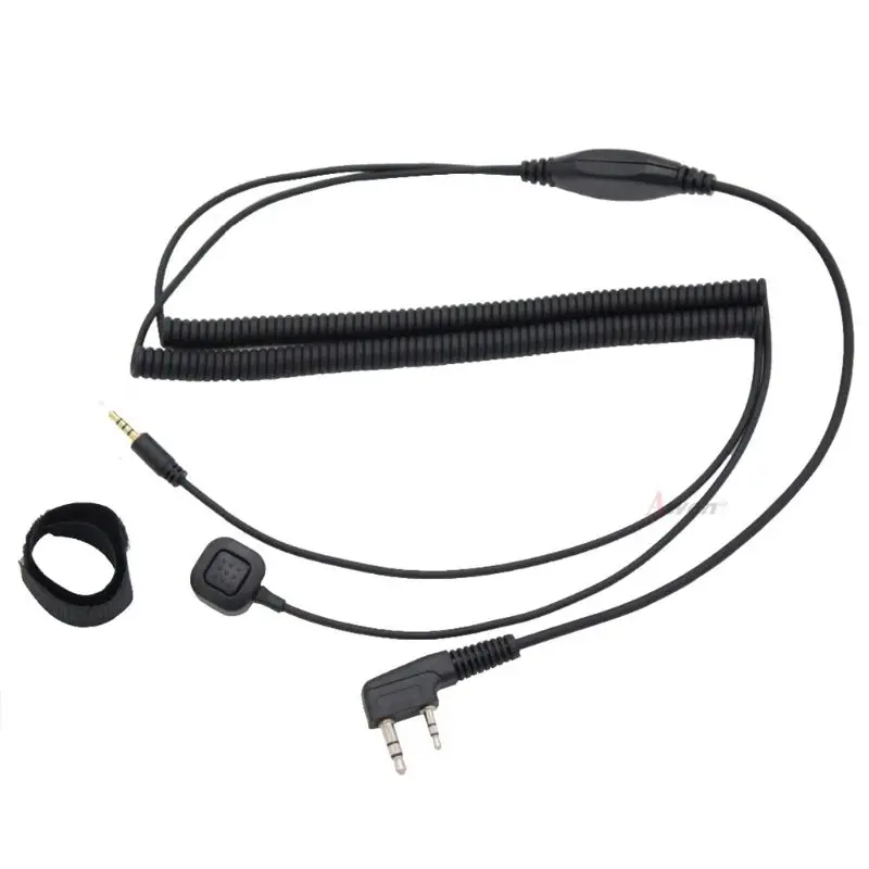 

E9LB Walkie Talkie Adapter for UV-5R UV-82 GT-3 Two Way Radio Bluetooth-compatible Helmet Headset Connection Cable