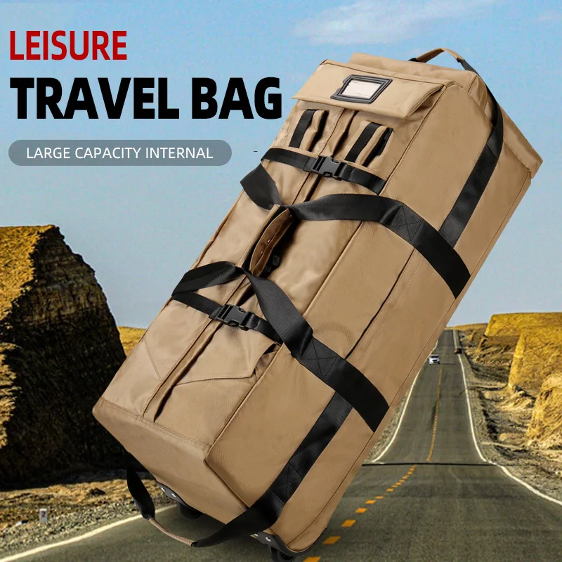 

Складная сумка на колесиках, Вместительная дорожная сумка унисекс, универсальные дорожные сумки с колесиками, водонепроницаемый чемодан для хранения, XM135