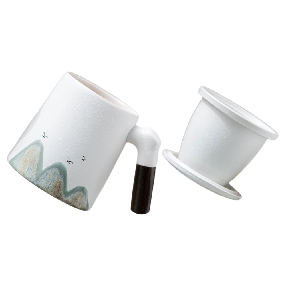 Ceramic Tea Cup Coffee Filters Decorative Mug with Infuser Milk Water Wood Mugs Home Handheld Strainer
Ceramic Tea Cup Coffee Filters Decorative Mug with Infuser Milk Water Wood Mugs Home Handheld Strainer