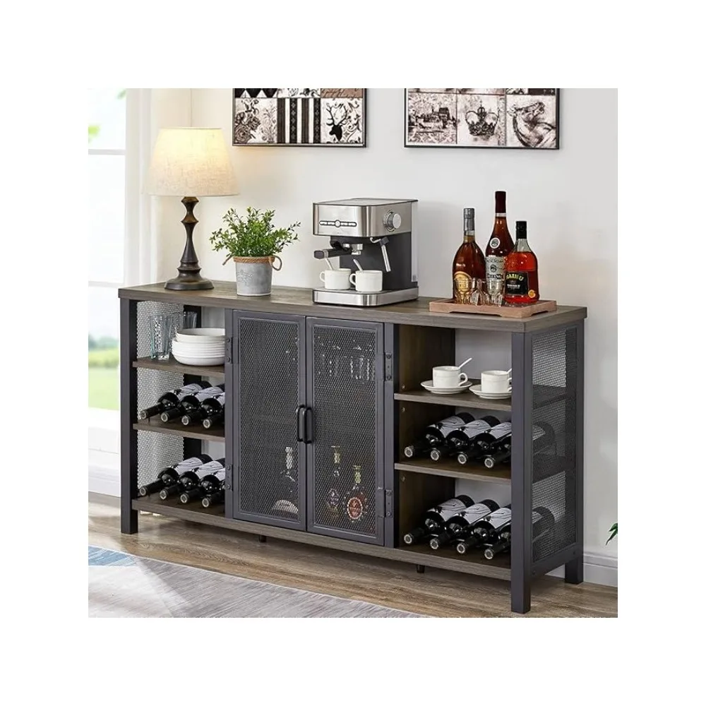 Farmhouse Metal Sideboard & Wood Coffee/Buffet Cabinet With Wine Rack (55 Inch Bar Counter Walnut Brown) Freight Free Whiskey
Farmhouse Metal Sideboard & Wood Coffee/Buffet Cabinet With Wine Rack (55 Inch Bar Counter Walnut Brown) Freight Free Whiskey