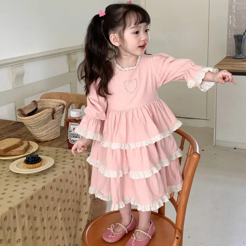 2023 Spring Kids dress Girls lace patchwork Tiered dress Korean stye long sleeve princess dress
2023 Spring Kids dress Girls lace patchwork Tiered dress Korean stye long sleeve princess dress