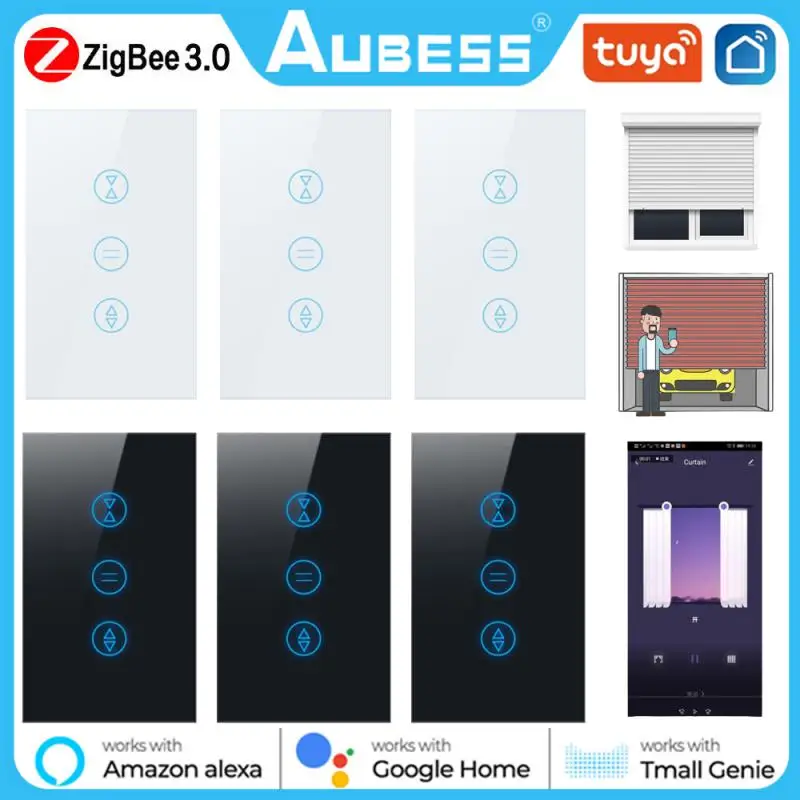 Умный сенсорный выключатель AUBESSS Zigbee для штор и роликовых жалюзи, работает с приложением Alexa Google Home
Умный сенсорный выключатель AUBESSS Zigbee для штор и роликовых жалюзи, работает с приложением Alexa Google Home