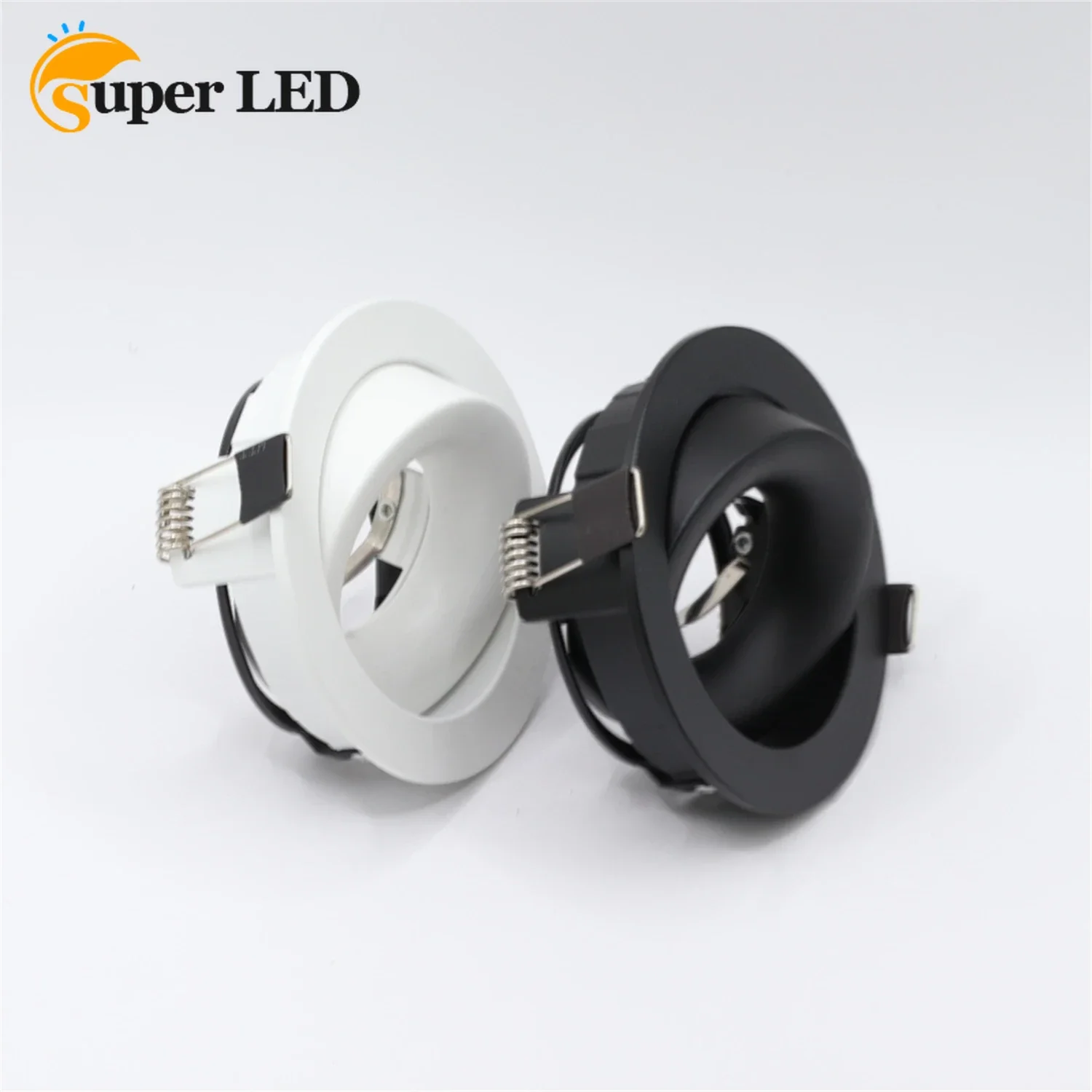 

Round Recessed Ceiling Downlight Mounting Zinc Alloy Frame MR16 GU10 Bulb Replaceable Lamp Holder Fitting Fixtures