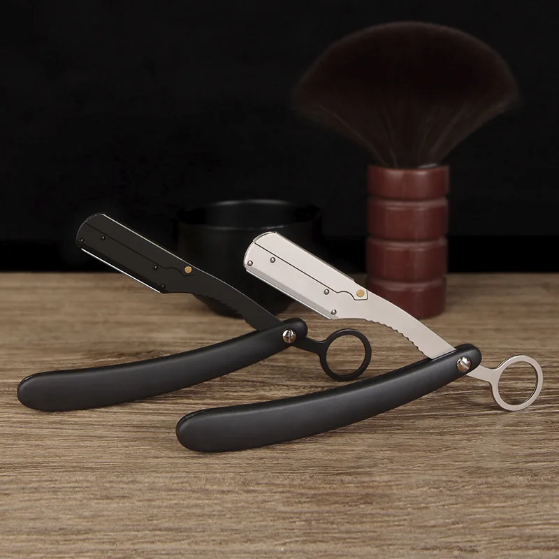 Beard Trimmer Stainless Steel Razor With Storage Ring Manual Folding Shaver With Sharp Razor Blades Barber Haircut Blade Y0822
Beard Trimmer Stainless Steel Razor With Storage Ring Manual Folding Shaver With Sharp Razor Blades Barber Haircut Blade Y0822