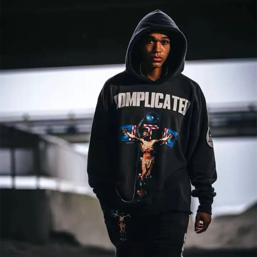 SAINT MICHAEL Kosuke Kawamura Vintage Pure Cotton Hooded Tops Pullover Loose Casual Hoodies Harajuku Sweatshirt
SAINT MICHAEL Kosuke Kawamura Vintage Pure Cotton Hooded Tops Pullover Loose Casual Hoodies Harajuku Sweatshirt