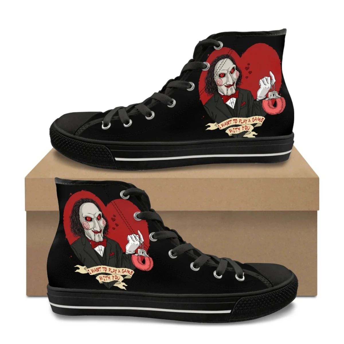 Jisaw Print Shoes for Women Horror Movie Black High-Top Canvas Shoe Custom Lightweight Round Toe Flat Shoe Zapatillas De Deporte
Jisaw Print Shoes for Women Horror Movie Black High-Top Canvas Shoe Custom Lightweight Round Toe Flat Shoe Zapatillas De Deporte