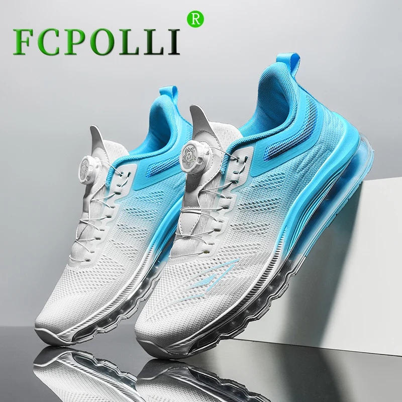 

2024 New Gym Sneakers For Men Plus Size 48 Trail Running Shoes Mens Quick Lacing Walking Jogging Shoe Man Wearable Sport Shoe