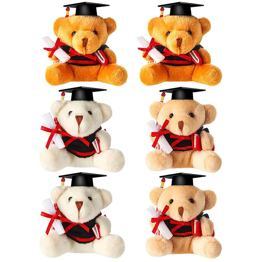 

Adorable Graduation Themed Decor Fluffy Keychain Stuffed Stuffed Stuffed Stuffed Toy Keychain for Party Keychains Bag