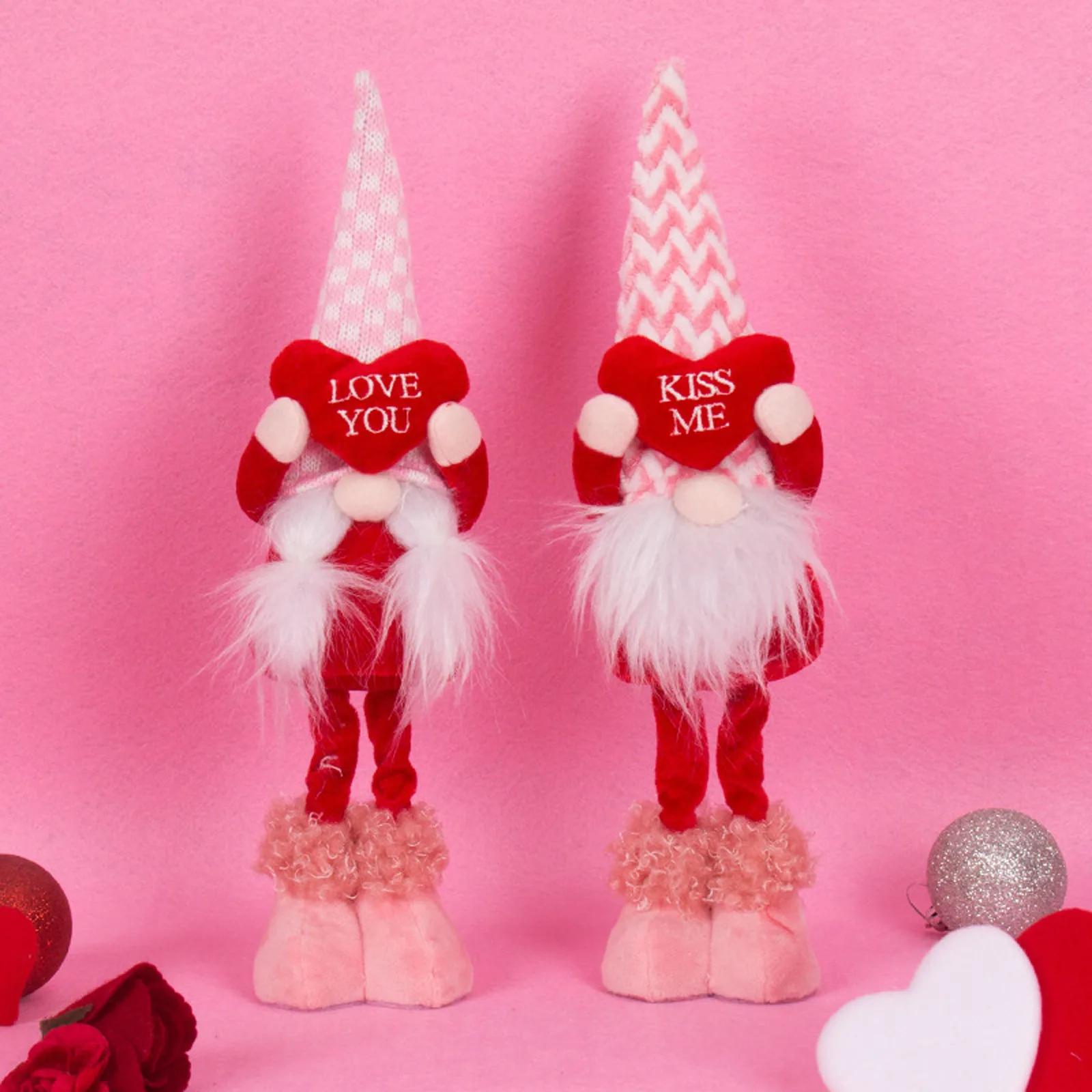 

День Святого Валентина, гном, мистер и миссис скандинавский томте, плюшевые куклы-эльфы, украшения, шведские карликовые фигурки Tomte