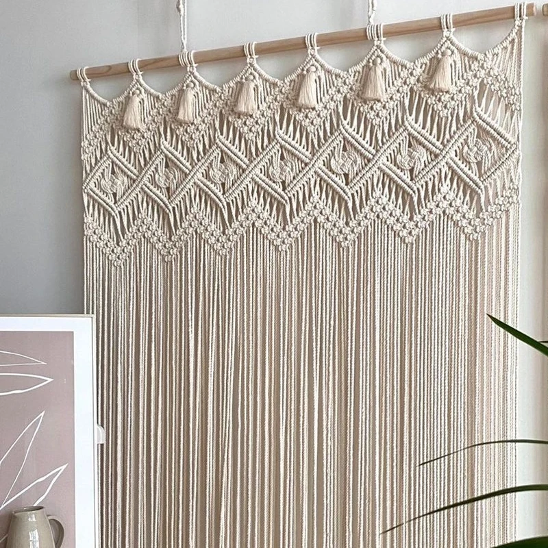 Wedding Macrame Tapestry Curtain - Handwoven Boho Wall Hanging & Door Decor 6 S1a436c3a762a44f4bdbfacfe8fedfdbfz