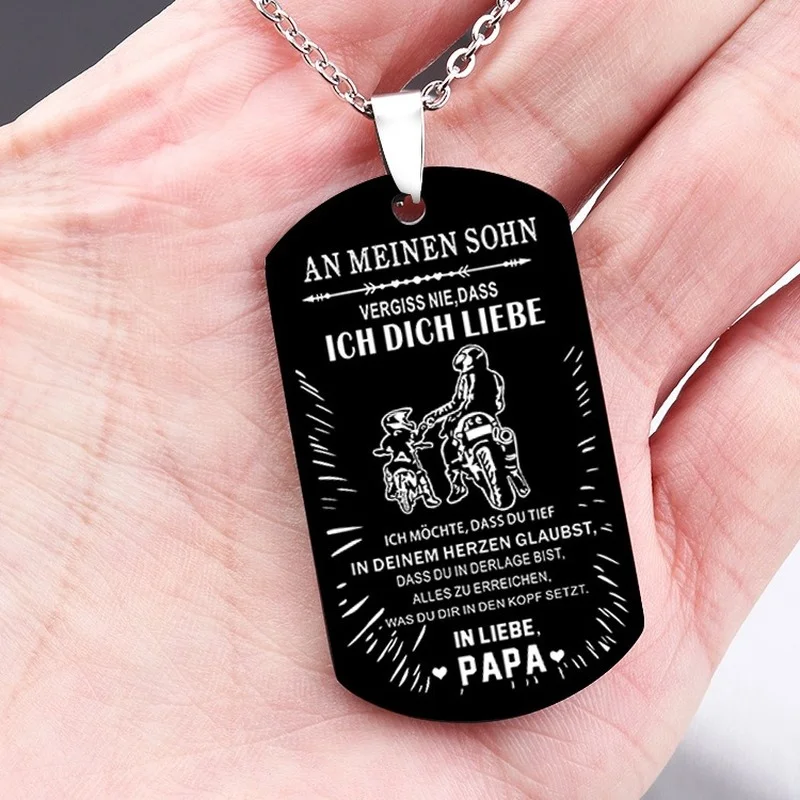 2022 New Cartoon Jewelry Gift for Family Stainless Steel Military Brand Key Chain Silver Chain Pendant Motorcycle Necklace
2022 New Cartoon Jewelry Gift for Family Stainless Steel Military Brand Key Chain Silver Chain Pendant Motorcycle Necklace