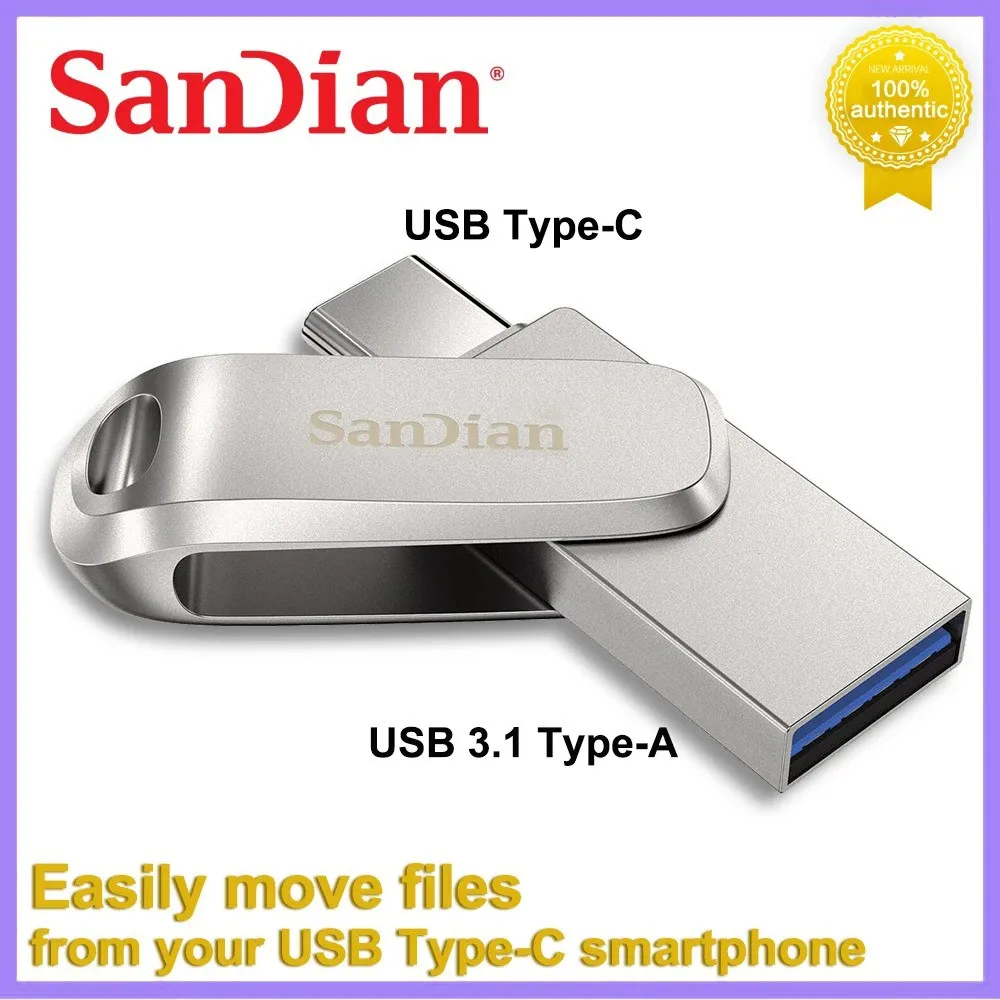 SanDian Flash Drive Ultra Dual Drive Luxe USB Type-C SDDDC4 USB 3.1 Pendrive 1TB 2TB 128G 512G Metal OTG Phone With 150MB/s Read
SanDian Flash Drive Ultra Dual Drive Luxe USB Type-C SDDDC4 USB 3.1 Pendrive 1TB 2TB 128G 512G Metal OTG Phone With 150MB/s Read