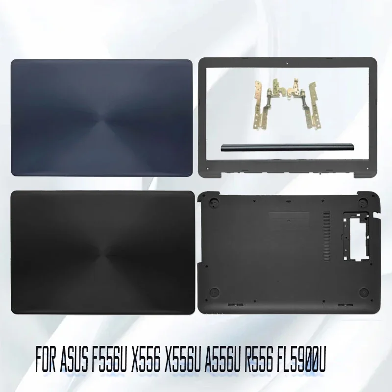 

New Top Case For ASUS F556U X556 X556U A556U R556 FL5900U LCD Back Cover Front Bezel Hinges Bottom Case Hinge Cover Blue/Black