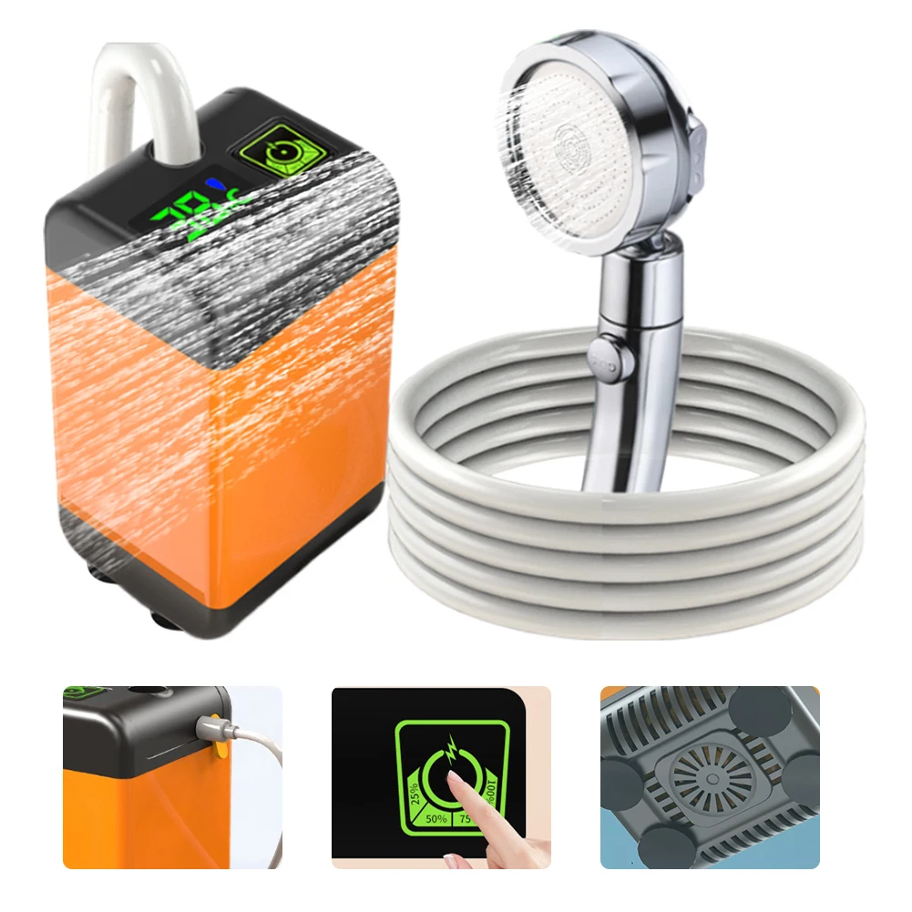 Camping Shower Rechargeable Camp Shower Temperature Digital Display Camp Shower Pump IPX7 Waterproof Pump for Camping Hiking
Camping Shower Rechargeable Camp Shower Temperature Digital Display Camp Shower Pump IPX7 Waterproof Pump for Camping Hiking