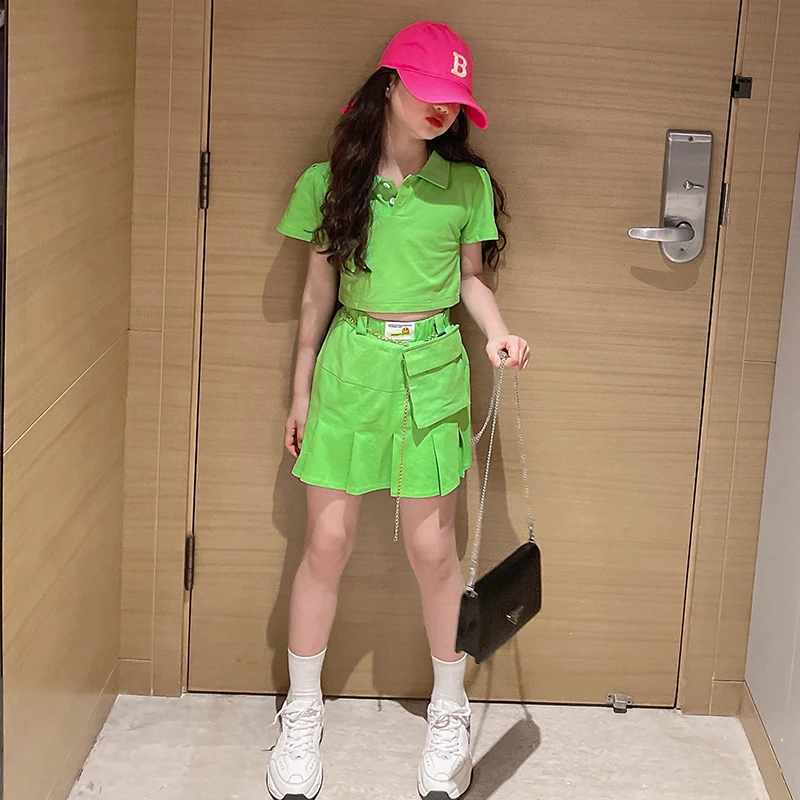2023 Summer Girls Sets Western-style Casual Trendy Children's Short-sleeved Skirts Two-piece Sports Suits for School Students 12
2023 Summer Girls Sets Western-style Casual Trendy Children's Short-sleeved Skirts Two-piece Sports Suits for School Students 12