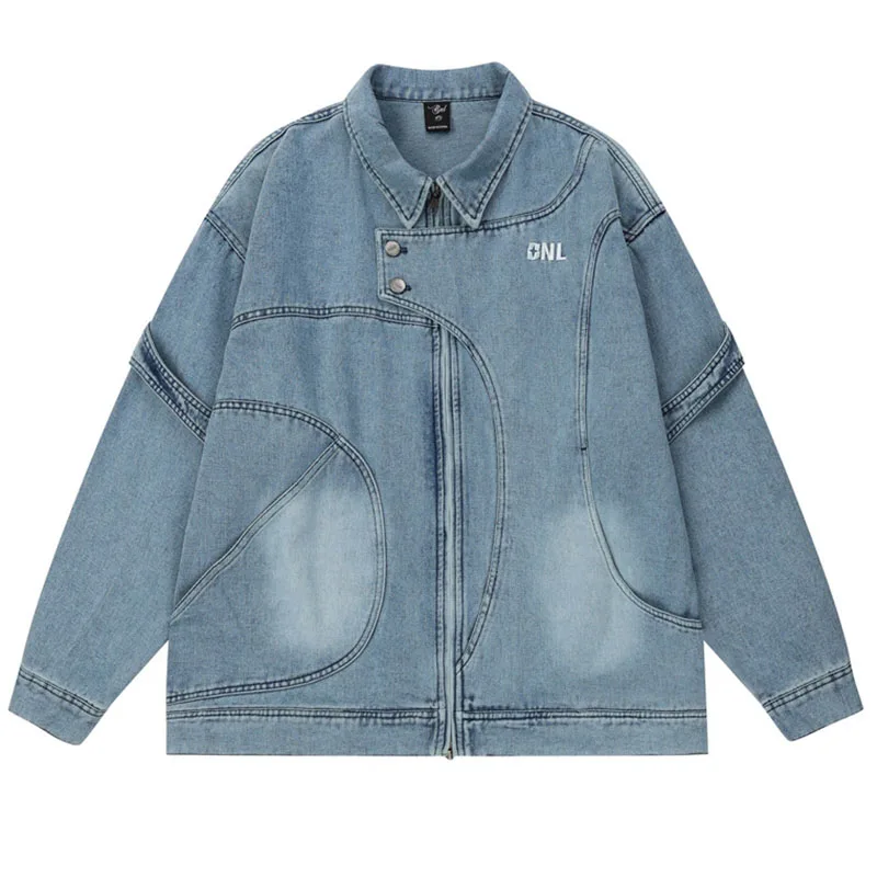 Vintage Hip Hop Streetwear Denim Jackets Men Harakuju Patchwork Outwear Coats Blue Black
Vintage Hip Hop Streetwear Denim Jackets Men Harakuju Patchwork Outwear Coats Blue Black