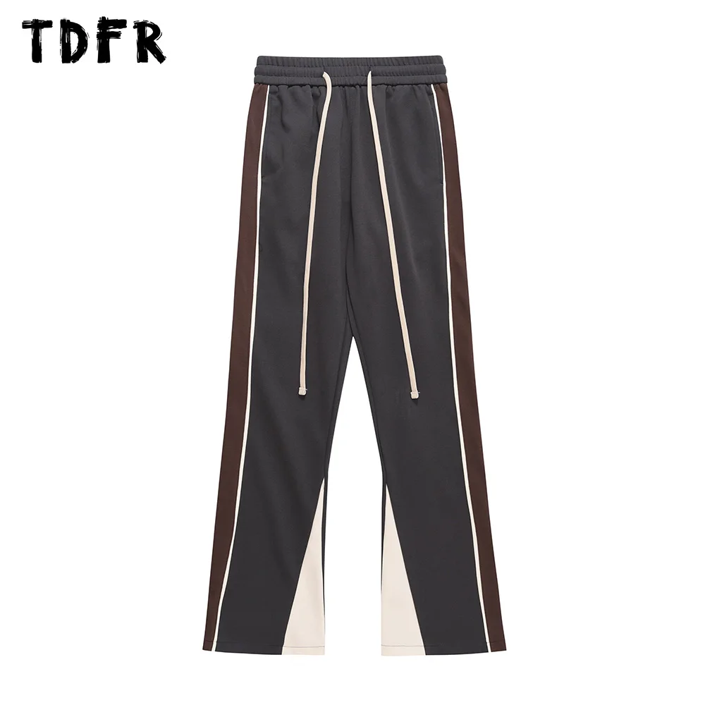 Contrast Paneled Flared Pants Mens Patchwork Loose Casual Streetwear Drawstring Elastic Waist Trousers Men
Contrast Paneled Flared Pants Mens Patchwork Loose Casual Streetwear Drawstring Elastic Waist Trousers Men
