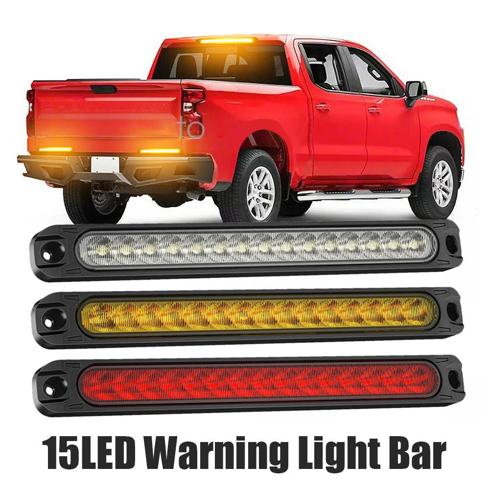 New 15 LED Trailer Brake Tail Light LED Bar Stop Turn Tail Lights IP65 Waterproof Assembly Brake Strip Red/White/Yellow Light
New 15 LED Trailer Brake Tail Light LED Bar Stop Turn Tail Lights IP65 Waterproof Assembly Brake Strip Red/White/Yellow Light
