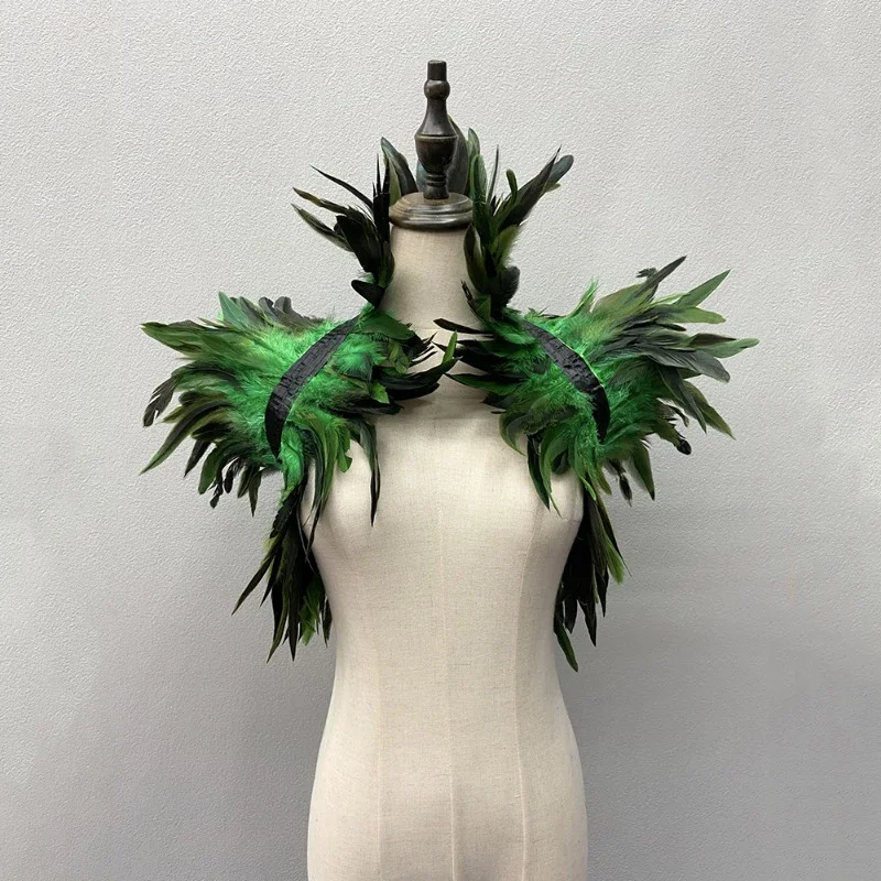 Natural Feather Shrugs Shawl for Women Cosplay Black Halloween Luxury Feather Shoulder Wraps Sexy Punk Gothic Feather Scarves
Natural Feather Shrugs Shawl for Women Cosplay Black Halloween Luxury Feather Shoulder Wraps Sexy Punk Gothic Feather Scarves