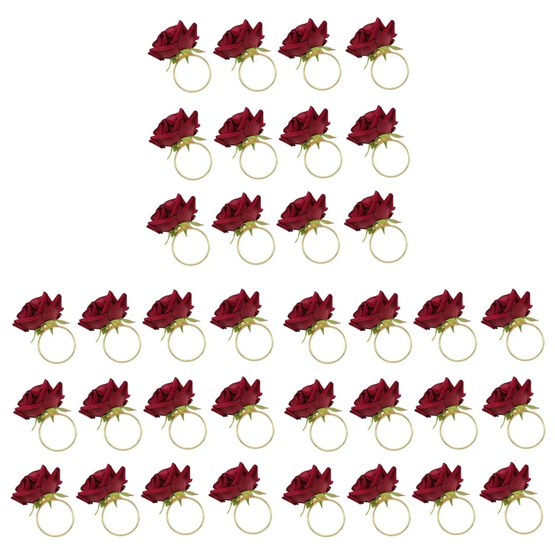 ABHU 36 PCS Red Rose Shape Towel Buckle Napkin Ring Wedding Party Valentine'S Day Hotel Table Decor Metal Gold Napkin Holder
ABHU 36 PCS Red Rose Shape Towel Buckle Napkin Ring Wedding Party Valentine'S Day Hotel Table Decor Metal Gold Napkin Holder
